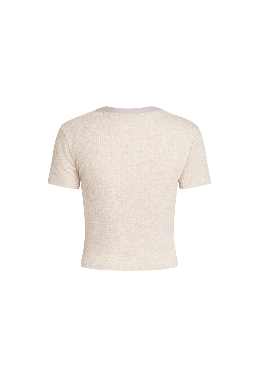 TIE UP TEE - OATMEAL