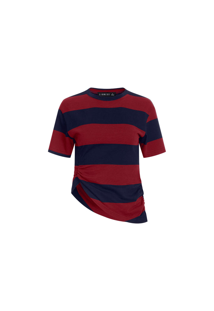 IN TRANSIT TEE - BURGUNDY STRIPE