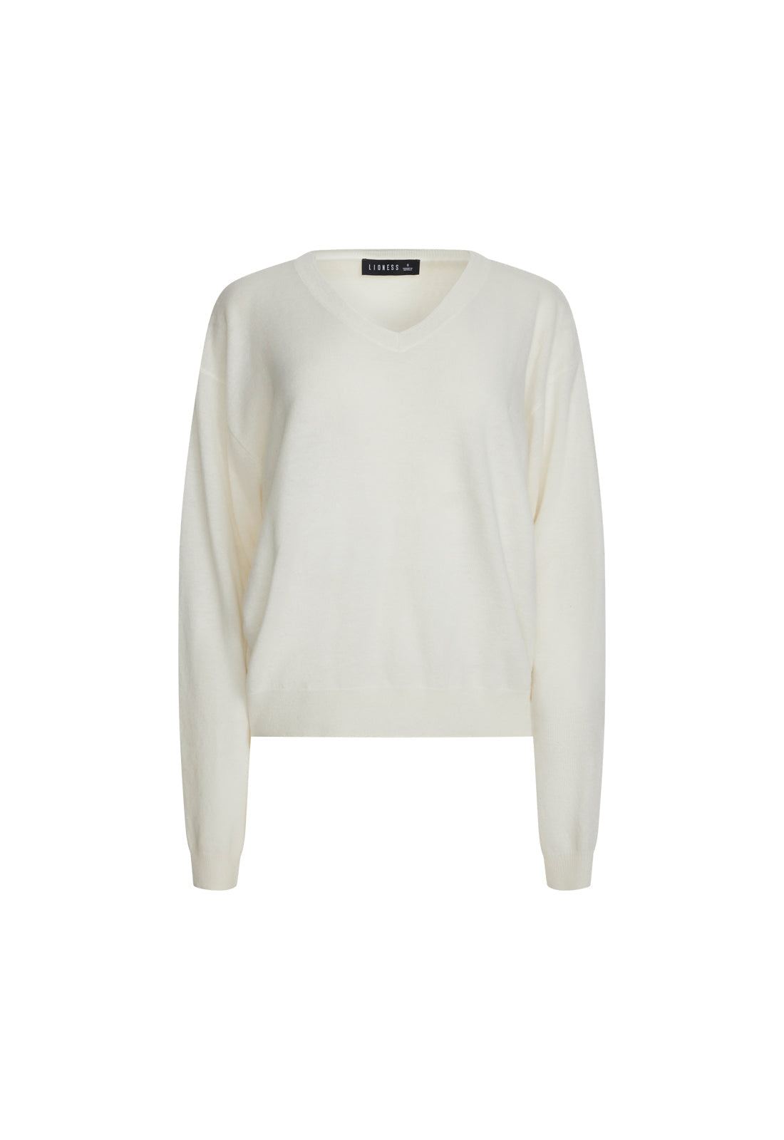 OLSEN V KNIT - PORCELAIN