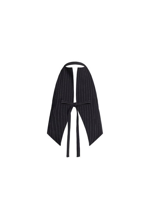 BUTTERFLY TIE TOP - ONYX PINSTRIPE