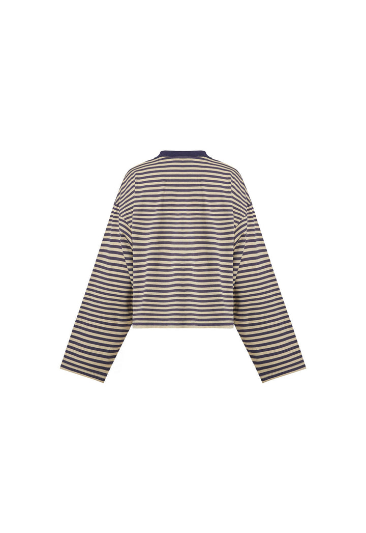 BLOOM LONG SLEEVE - BEIGE STRIPE