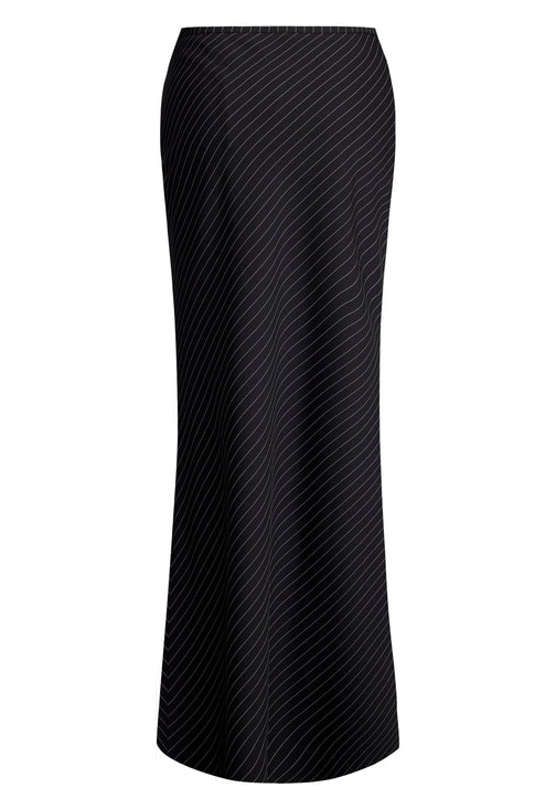 ENDLESS MAXI SKIRT - ONYX PINSTRIPE