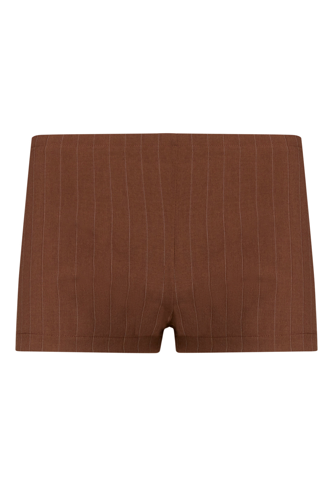 REBORN MINI SHORT - CHOCOLATE PINSTRIPE