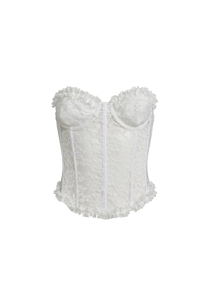 THE PLAZA BUSTIER - BIANCO