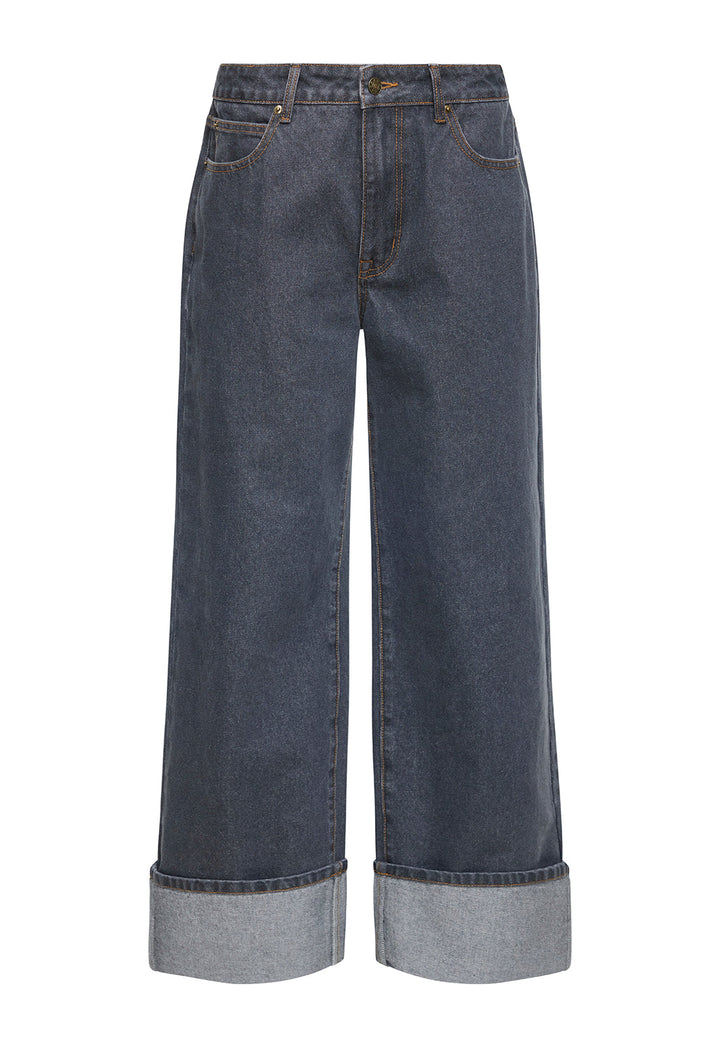 TOP MODEL CUFFED JEAN - CHARCOAL