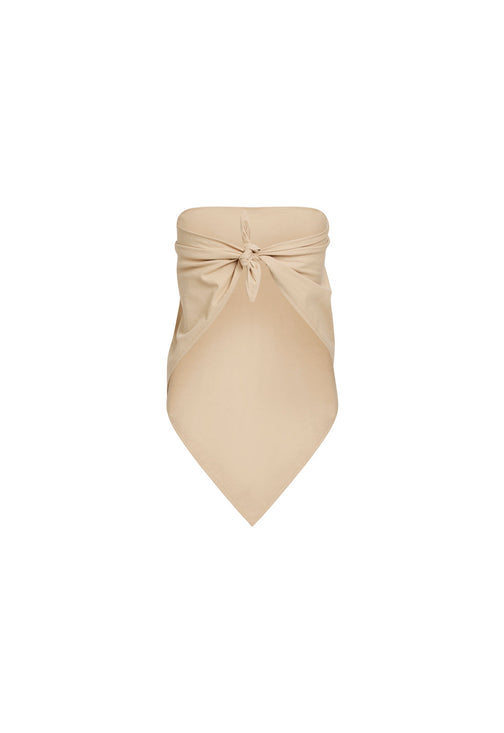 NEW YORK BANDANA TOP  - CAMEL