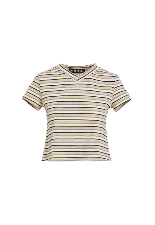 NORTH LIGHT TEE - YELLOW STRIPE