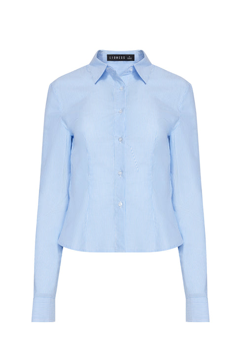 MON CHERI LONG SLEEVE - BLUE STRIPE