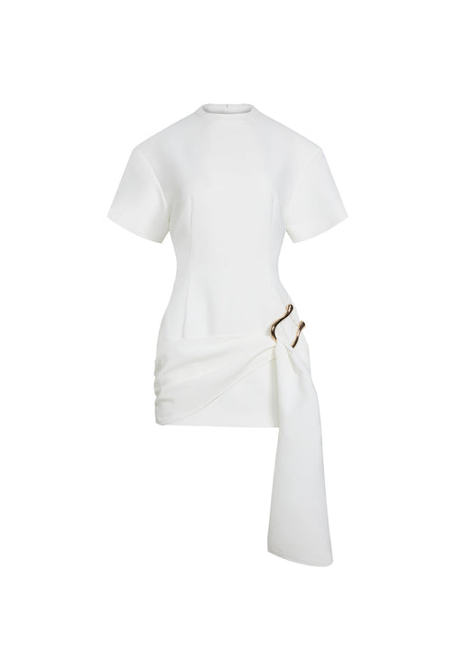 MARTINI MINI DRESS - PORCELAIN