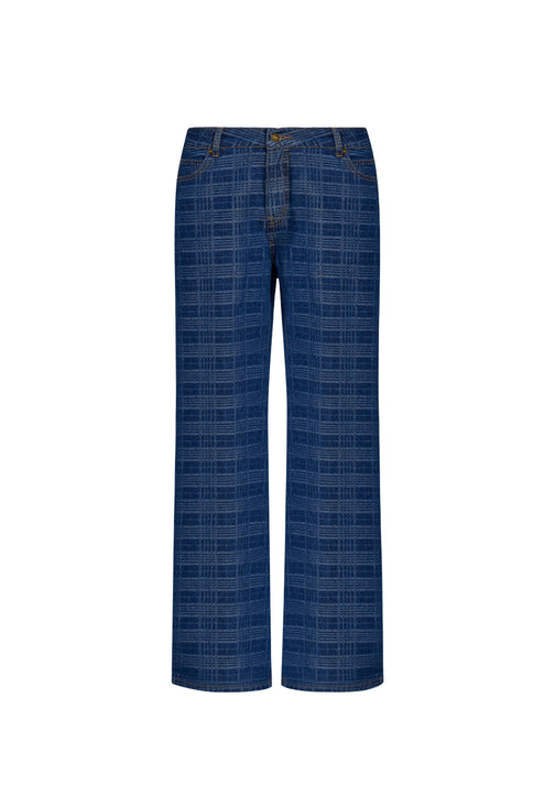 TOP MODEL JEAN - INDIGO PLAID