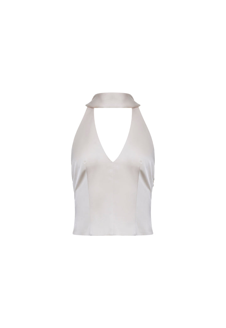 FRONT ROW HALTER - CREAM