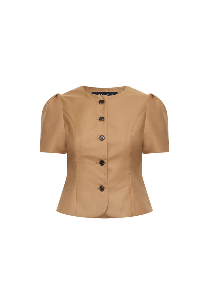 FEMME BLOUSE - CAMEL