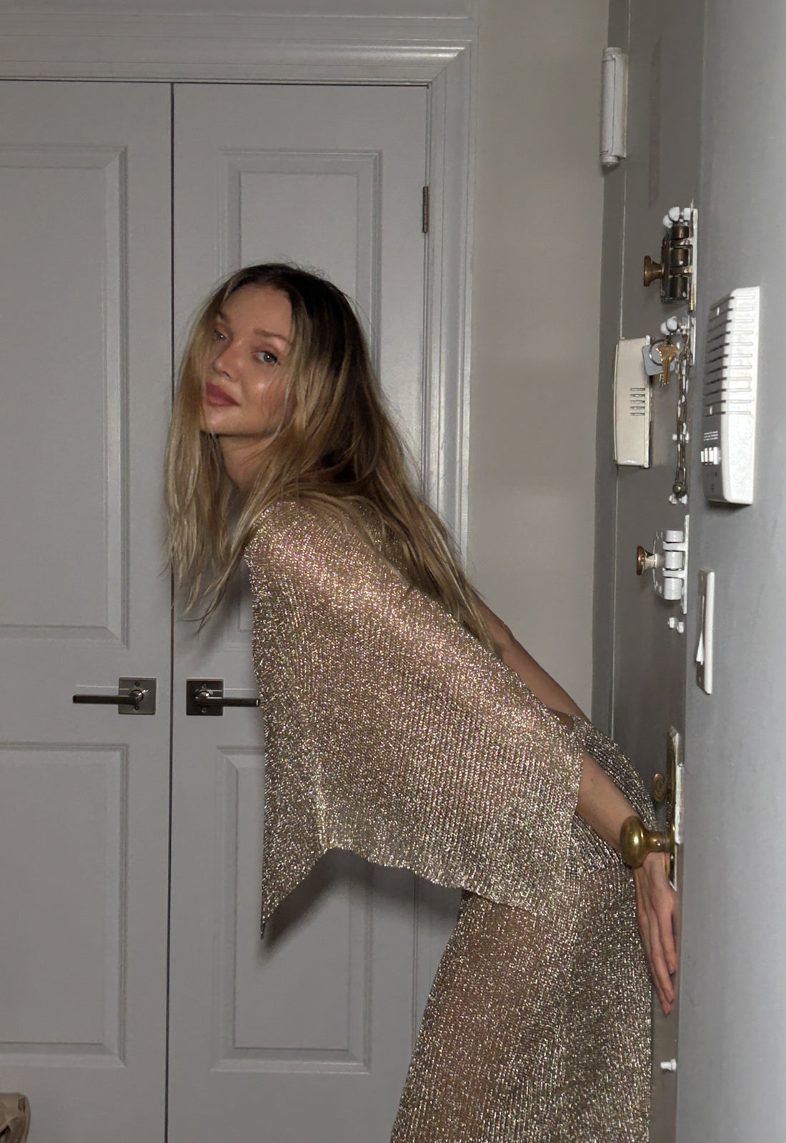 LUMINOUS MIDI SKIRT - TOPAZ