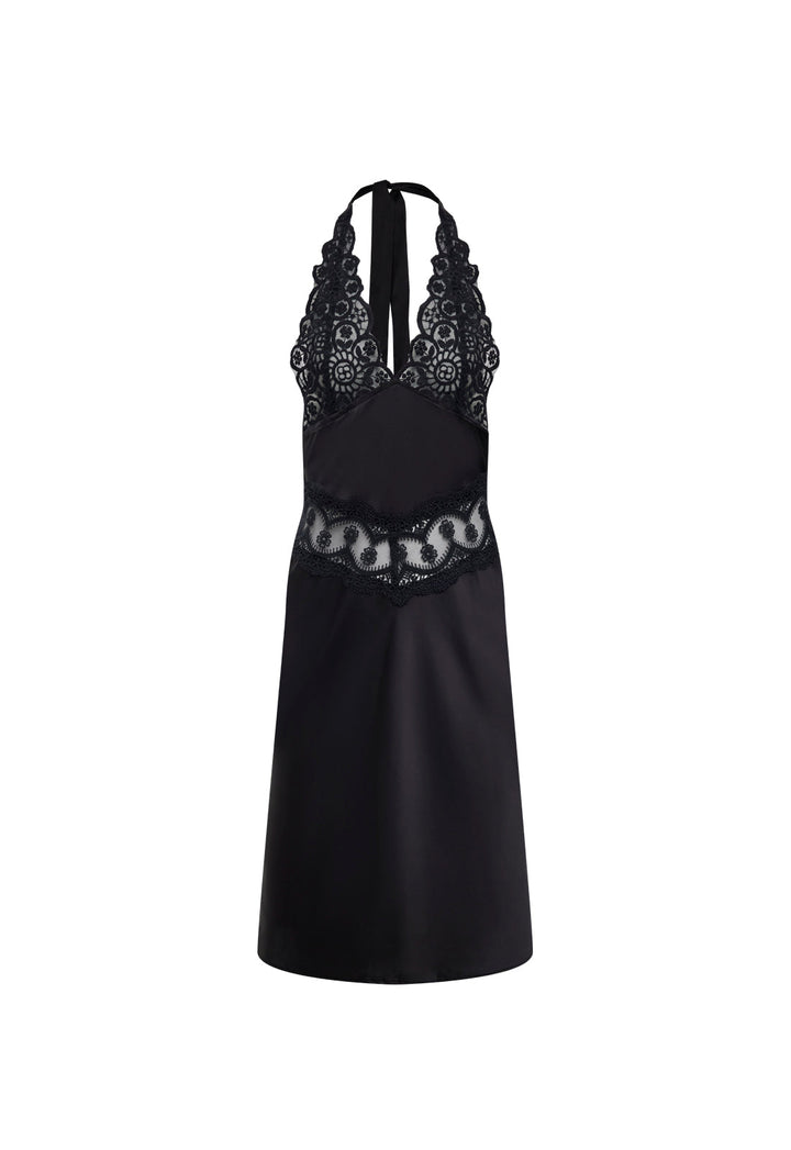 SOLANA MIDI DRESS - ONYX