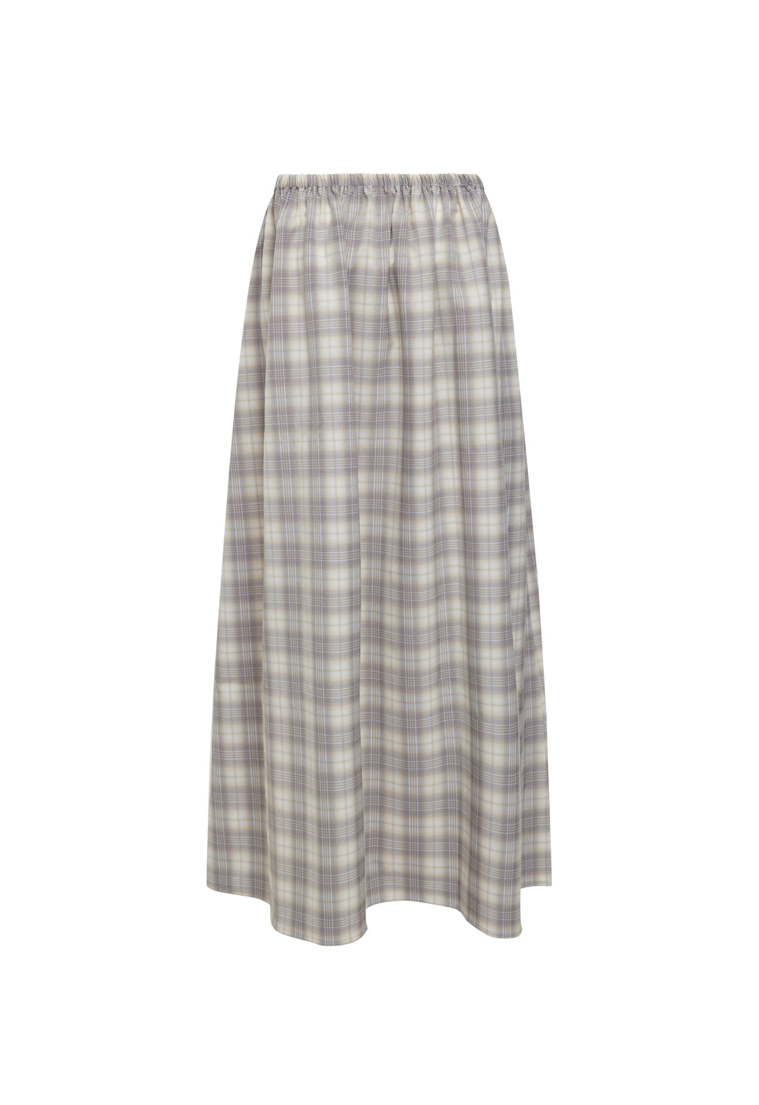 SWEET ESCAPE MAXI SKIRT - SMOKE PLAID