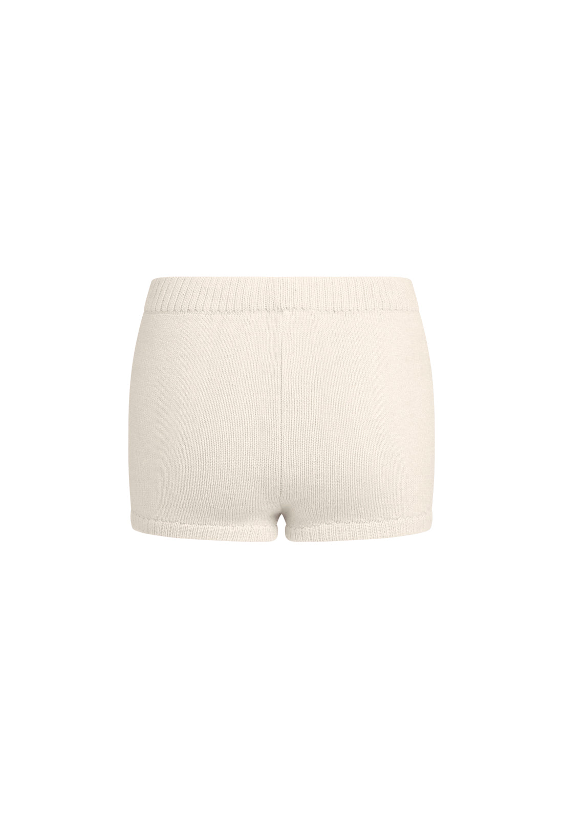 GOLDEN KNIT MINI SHORT - CREAM