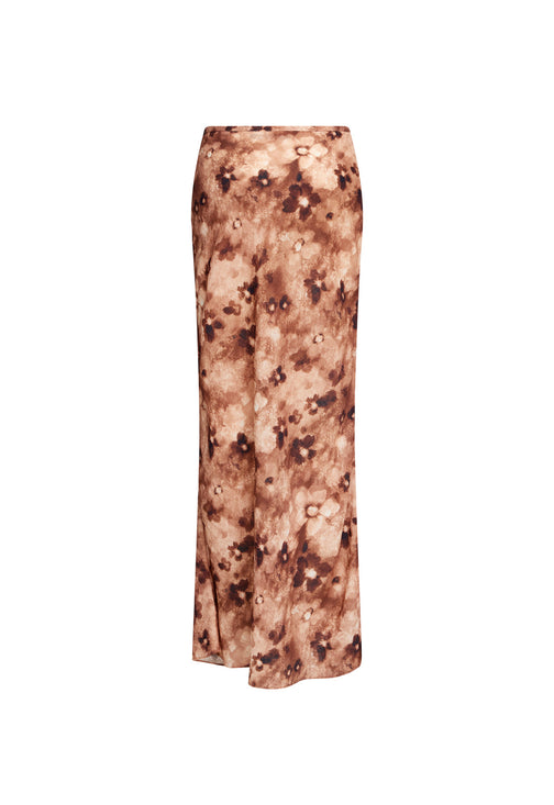 HUDSON MAXI SKIRT - CHOCOLATE FLORAL