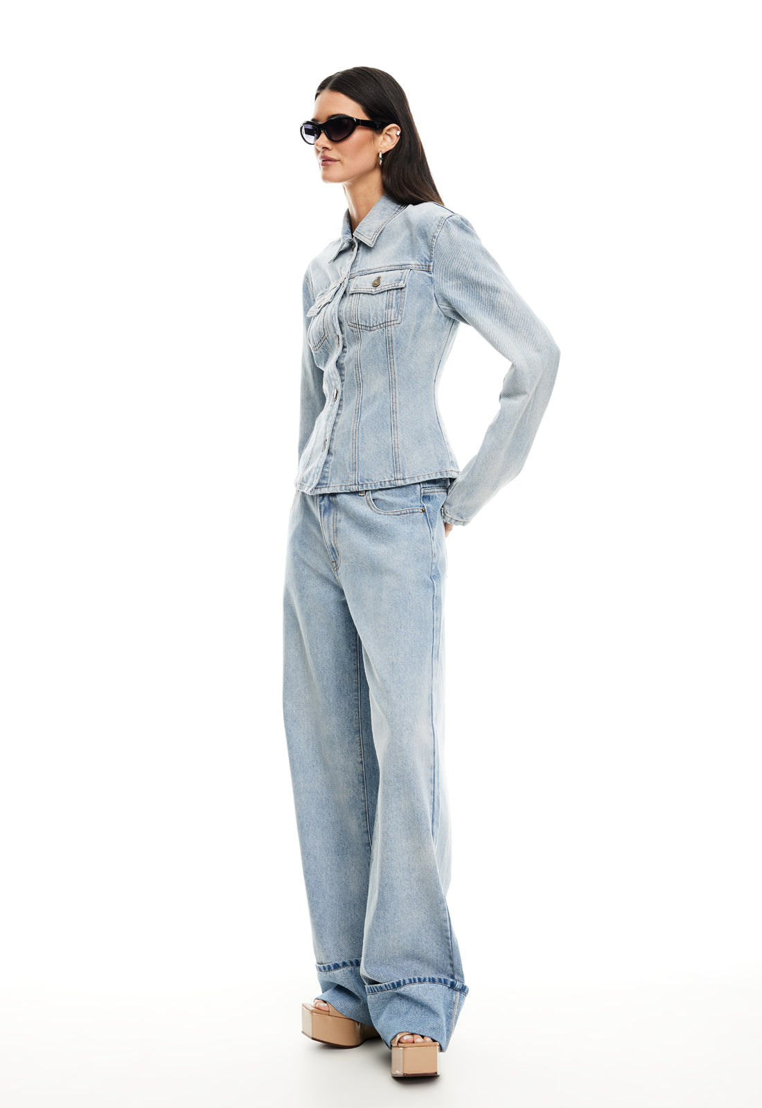 TOP MODEL CUFFED JEAN - LIGHT DENIM