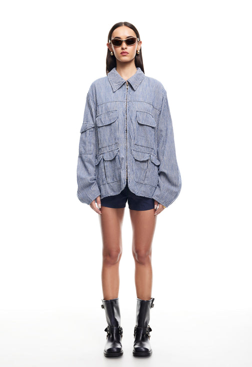 RENACIDA JACKET - DENIM STRIPE