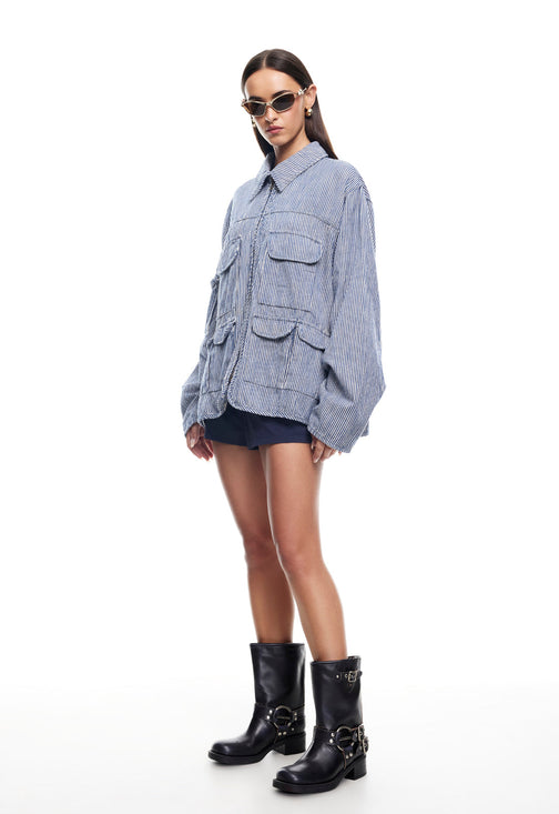 RENACIDA JACKET - DENIM STRIPE