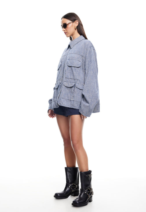 RENACIDA JACKET - DENIM STRIPE