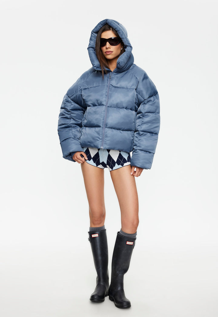 CINDY PUFFER JACKET - SLATE