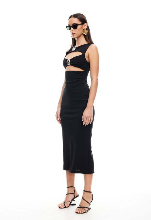 AFTER HOURS MIDI DRESS - ONYX