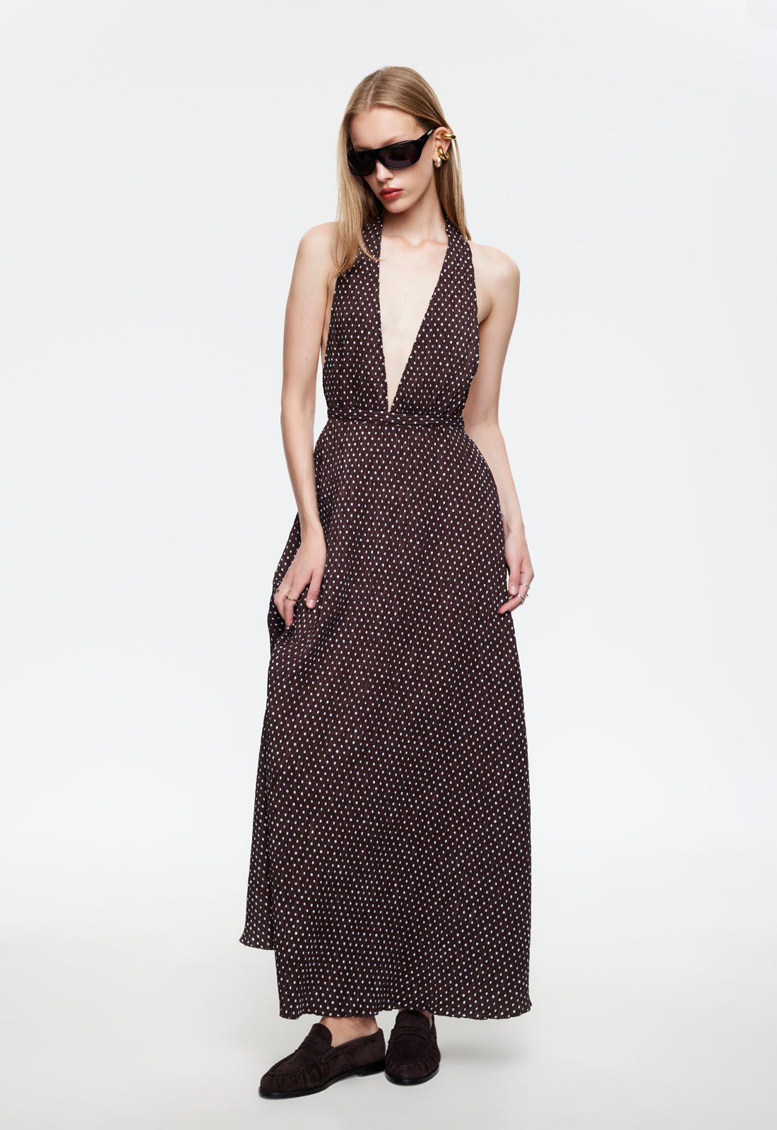 DISTRICT MAXI - CHOCOLATE BLUE POLKA
