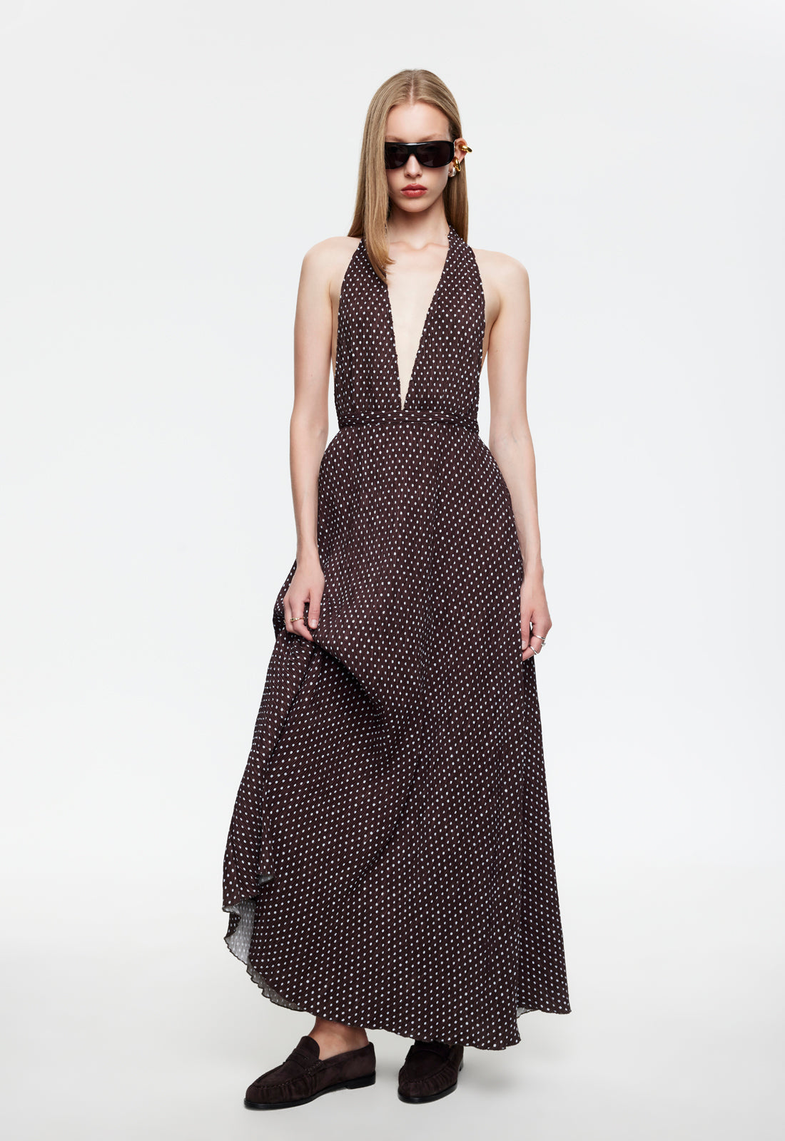 DISTRICT MAXI - CHOCOLATE BLUE POLKA