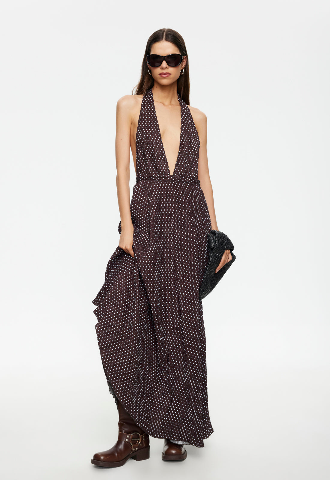 DISTRICT MAXI - CHOCOLATE BLUE POLKA