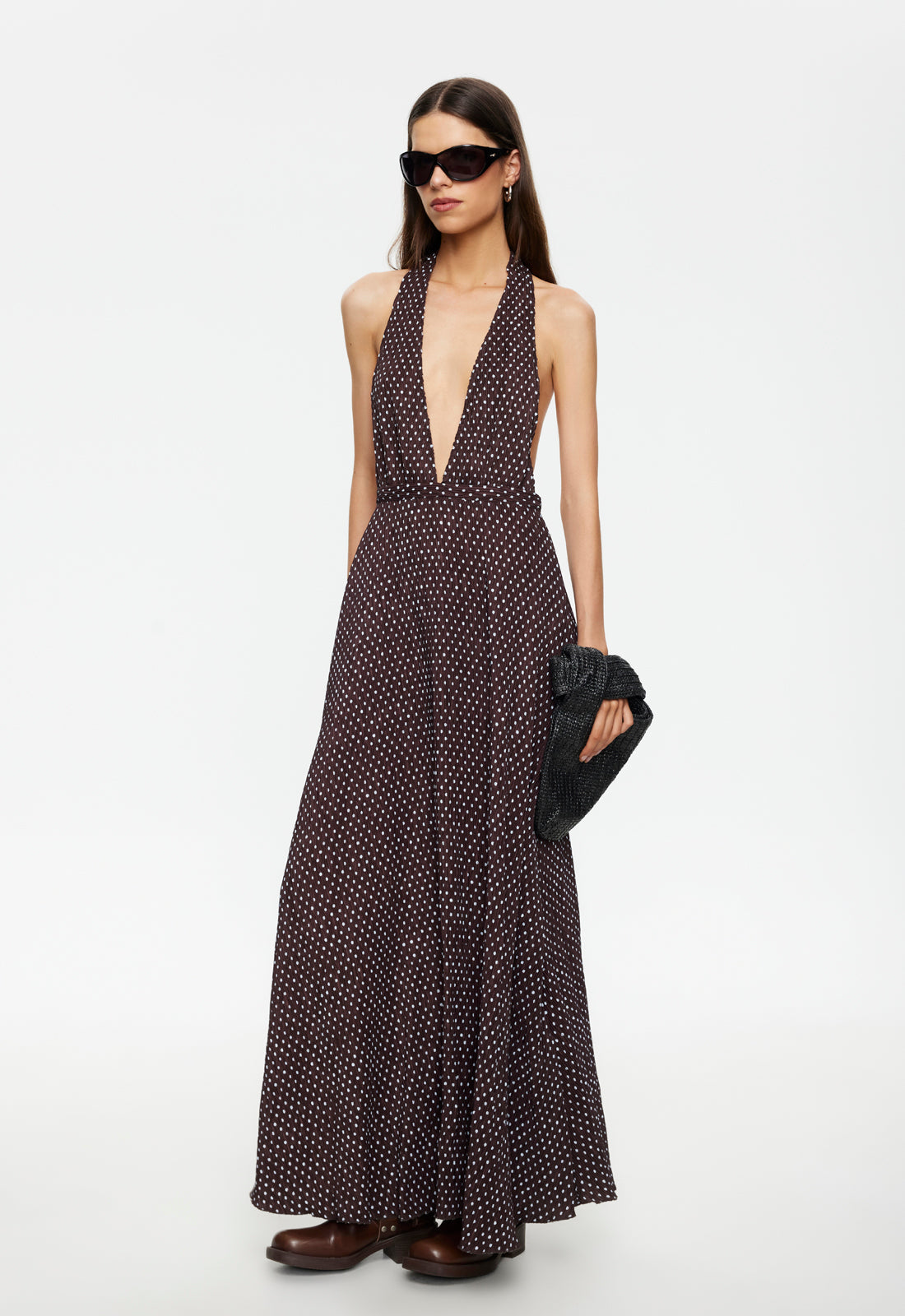 DISTRICT MAXI - CHOCOLATE BLUE POLKA