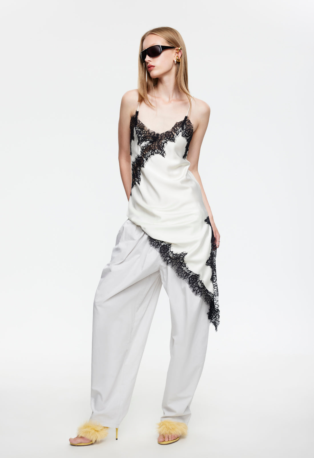 EMERGING MIDI DRESS - PORCELAIN