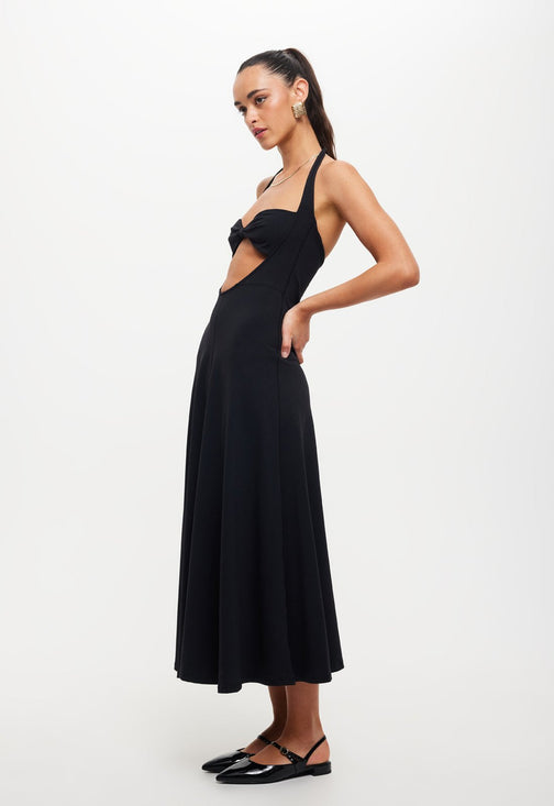 NIRVANA MIDI DRESS - ONYX