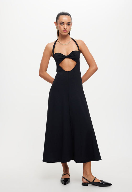 NIRVANA MIDI DRESS - ONYX