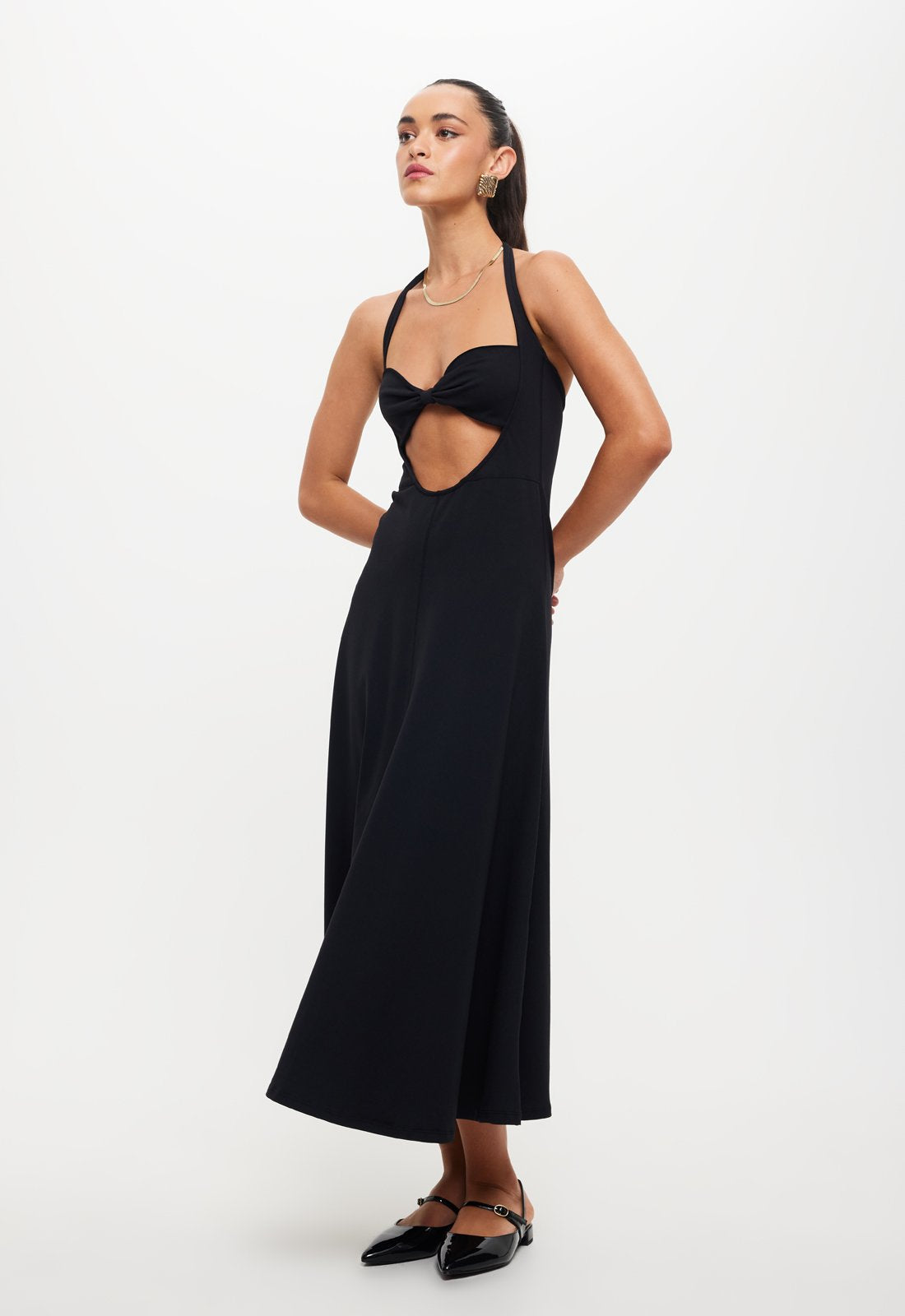 NIRVANA MIDI DRESS - ONYX