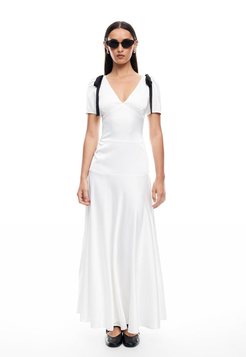 DU CAP MAXI DRESS - PORCELAIN