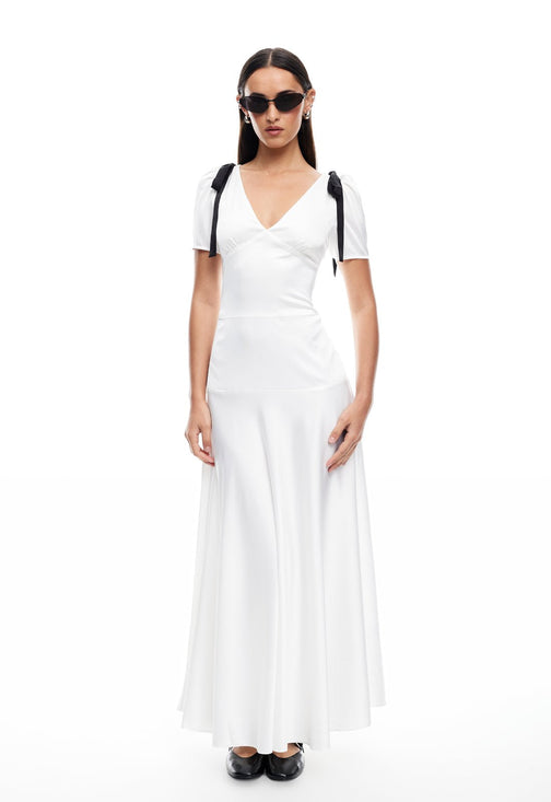 DU CAP MAXI DRESS - PORCELAIN