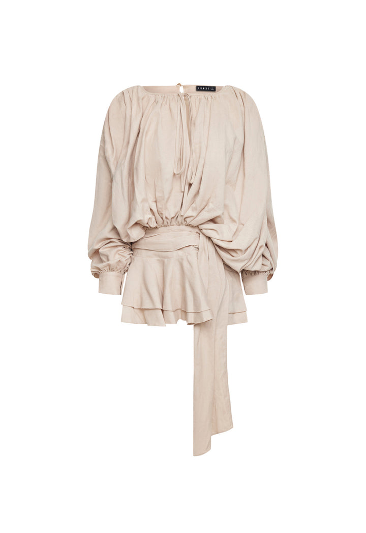 ELEMENTS MINI DRESS - BEIGE