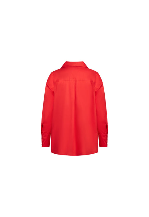 VALENTINO TIE SHIRT - CRIMSON