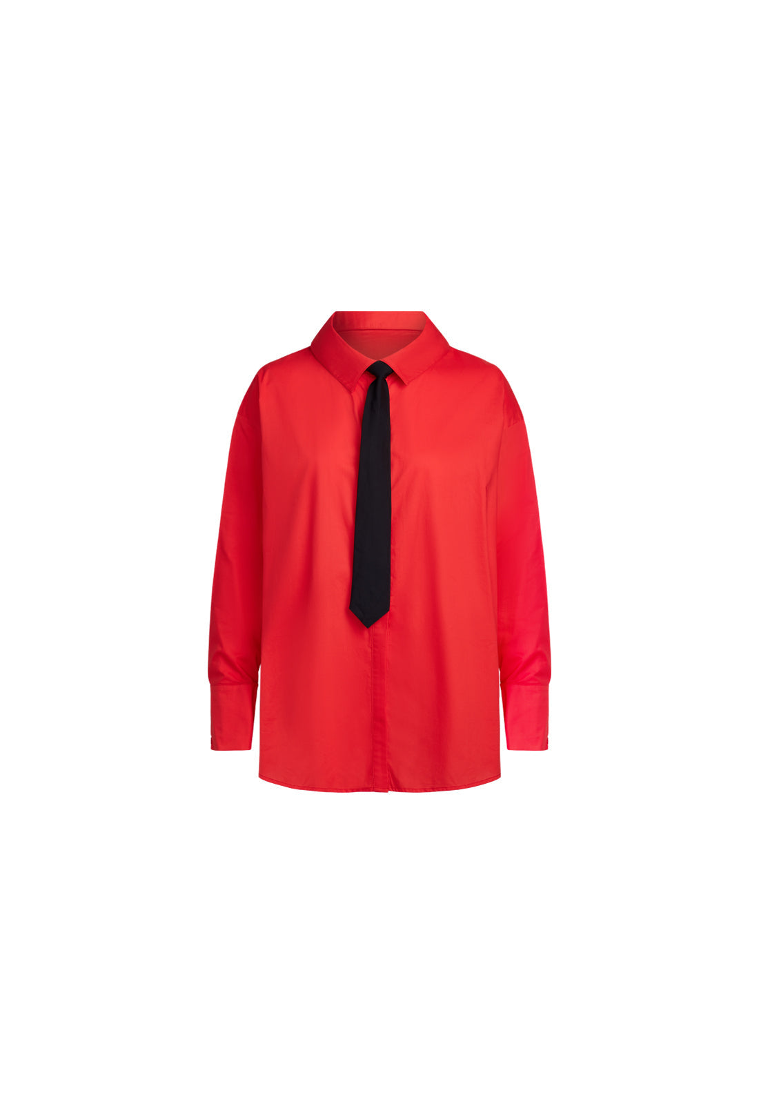 VALENTINO TIE SHIRT - CRIMSON