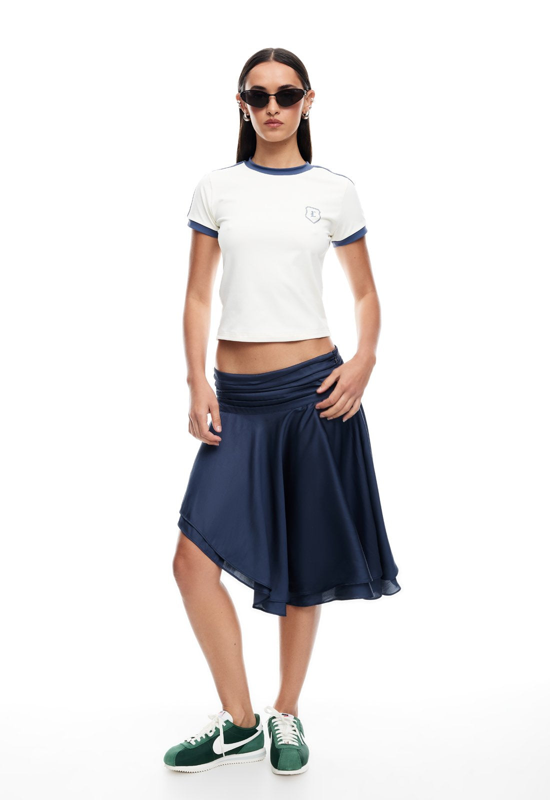 LEGACY MIDI SKIRT - NAVY