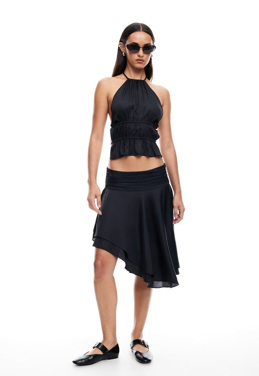 LEGACY MIDI SKIRT - ONYX