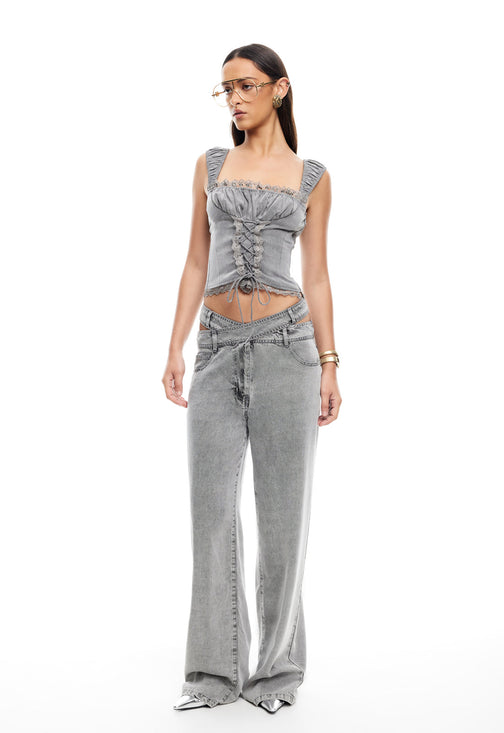 PALMER CORSET - WASHED GREY