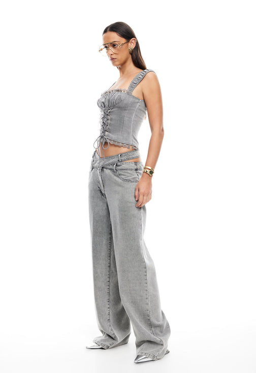 PALMER CORSET - WASHED GREY