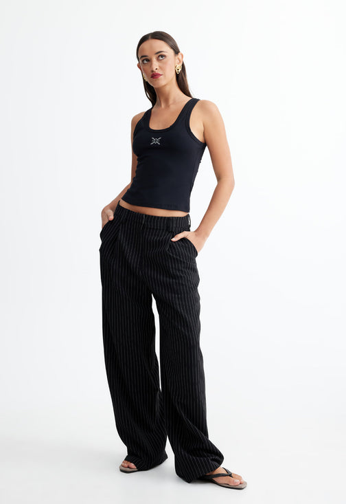 LEO PANT - ONYX PINSTRIPE