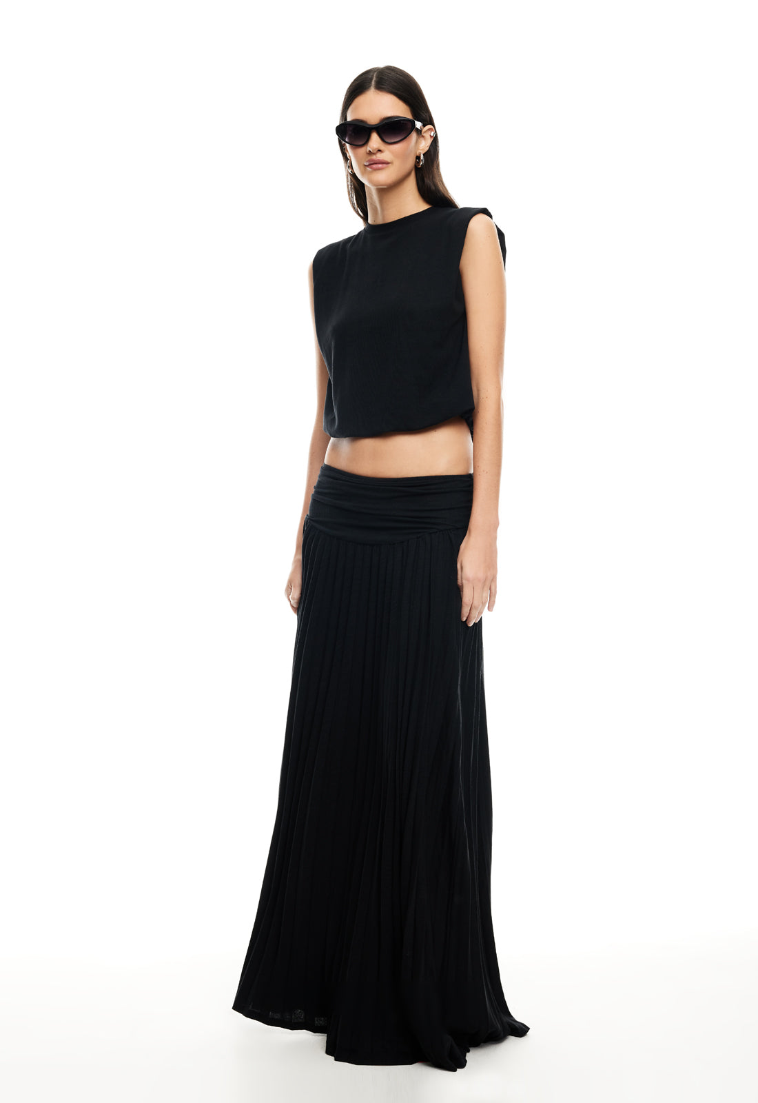 FIELD OF DREAMS MAXI SKIRT - ONYX