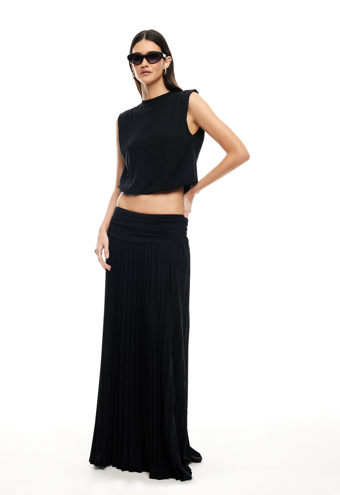 FIELD OF DREAMS MAXI SKIRT - ONYX