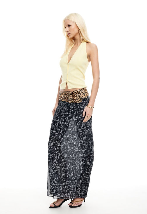 ENDLESS MAXI SKIRT - ONYX POLKA