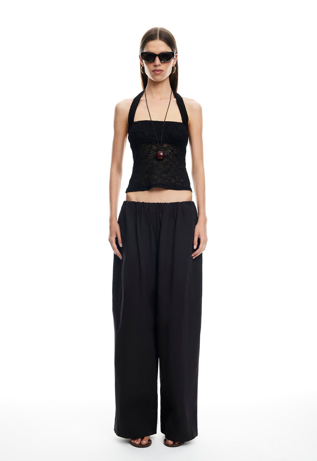 PALISADES HALTER TOP - NOIR