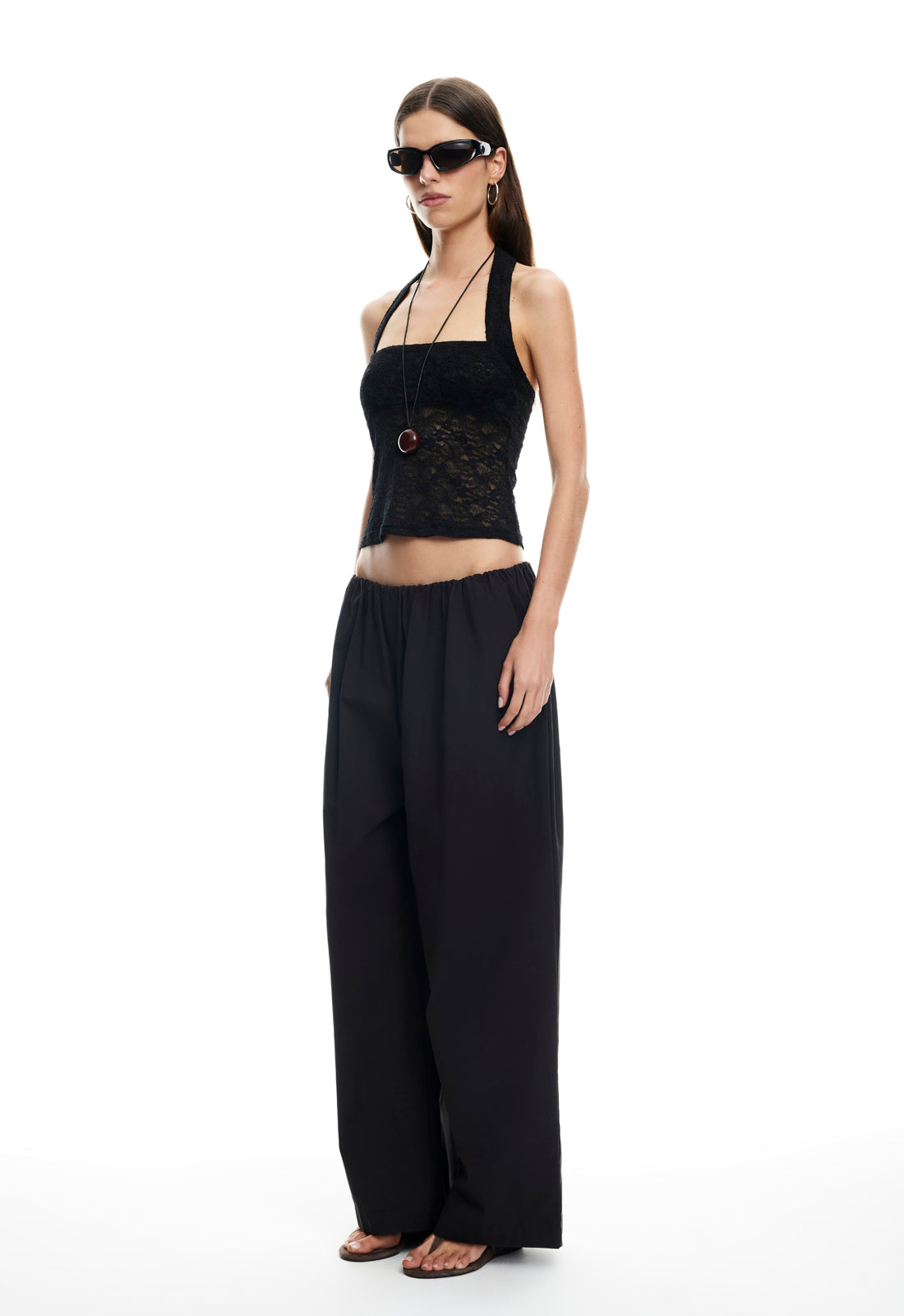 PALISADES HALTER TOP - NOIR